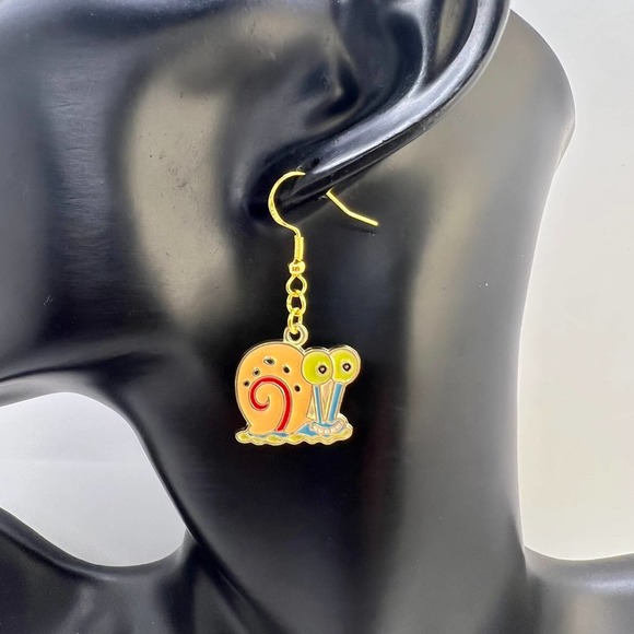 Spongebob Earrings - Gary The Snail Earrings - Nickelodeon Cartoon Earrings - Picture 10 of 10
